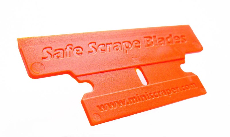 MINISCRAPERÂ® Plastic Razor Blades,T-2 Blade 50% Wider 20 Pack - Image 1